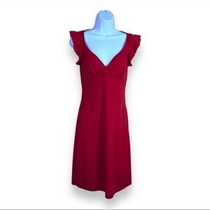 SMALL VINTAGE 90s HOURGLASS RED STRETCH DRESS EVENT PARTY COCKTAIL RETRO PINUP